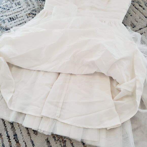 CeCe by Cynthia Steffe Tulle Fit & Flare Dress 154713 Women's Ivory BRIDAL SZ12 - Picture 6 of 12